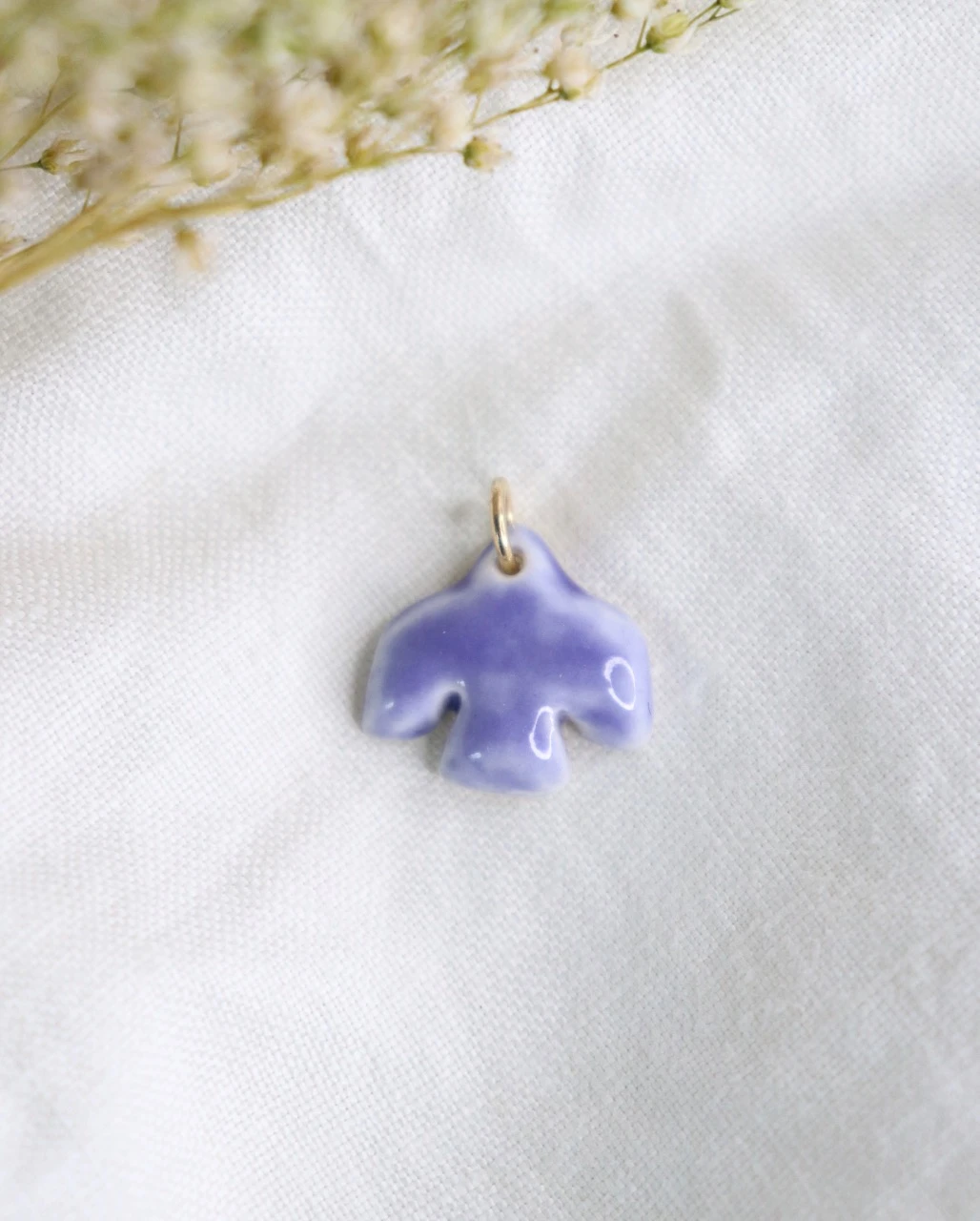 Hirondelle pendentif en porcelaine céramique